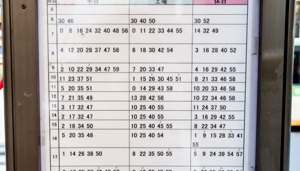 bus timetable