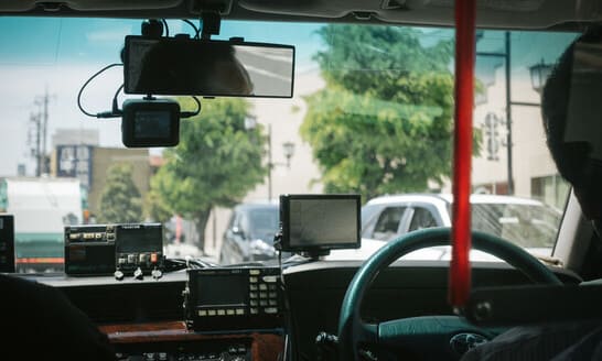 inside taxi